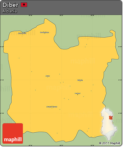 Savanna Style Simple Map of Dibër, cropped outside