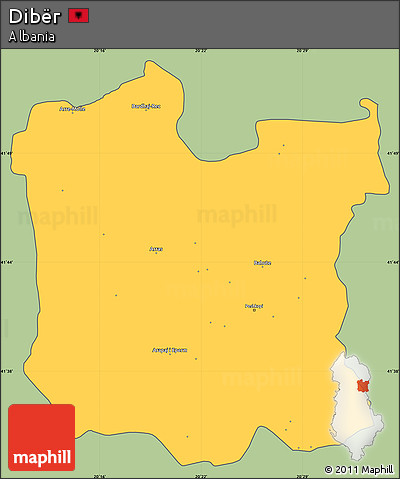 Savanna Style Simple Map of Dibër, cropped outside