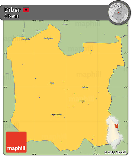 Savanna Style Simple Map of Dibër