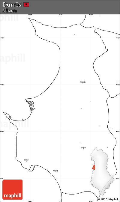 Blank Simple Map of Durrës