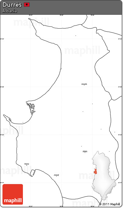 Blank Simple Map of Durrës
