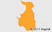 Political Simple Map of Durrës, cropped outside