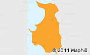 Political Simple Map of Durrës, single color outside