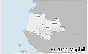 Gray 3D Map of Fier, single color outside