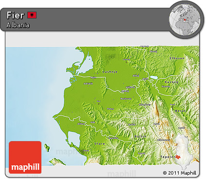 Physical 3D Map of Fier