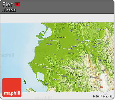 Physical 3D Map of Fier