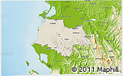 Shaded Relief 3D Map of Fier, physical outside