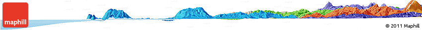 Shaded Relief Horizon Map of Fier, political outside