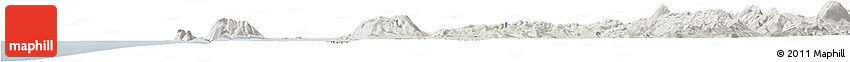 Shaded Relief Horizon Map of Fier, semi-desaturated