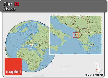 Savanna Style Location Map of Fier