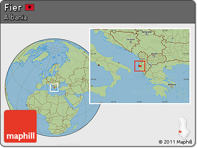 Savanna Style Location Map of Fier