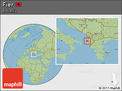 Savanna Style Location Map of Fier