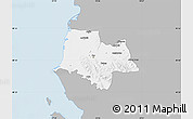 Gray Map of Fier, single color outside