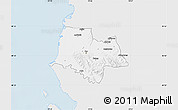 Silver Style Map of Fier, single color outside