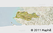 Satellite Panoramic Map of Fier, lighten