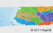 Satellite Panoramic Map of Fier, political outside