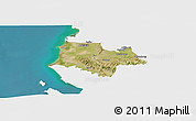 Satellite Panoramic Map of Fier, single color outside