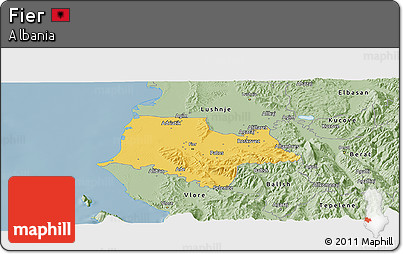 Savanna Style Panoramic Map of Fier