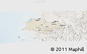 Shaded Relief Panoramic Map of Fier, lighten