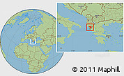 Savanna Style Location Map of Gjirokastër