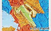 Physical Map of Gjirokastër, political outside