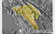 Satellite Map of Gjirokastër, desaturated