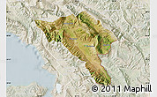 Satellite Map of Gjirokastër, lighten