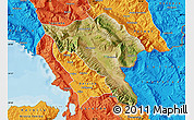 Satellite Map of Gjirokastër, political outside