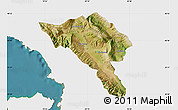 Satellite Map of Gjirokastër, single color outside