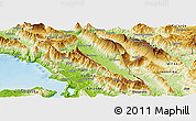 Physical Panoramic Map of Gjirokastër