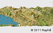 Satellite Panoramic Map of Gjirokastër