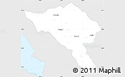 Silver Style Simple Map of Gjirokastër, single color outside