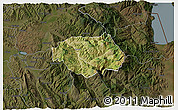 Satellite 3D Map of Gramsh, darken