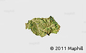 Satellite 3D Map of Gramsh, single color outside