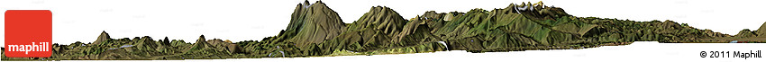Satellite Horizon Map of Gramsh, darken