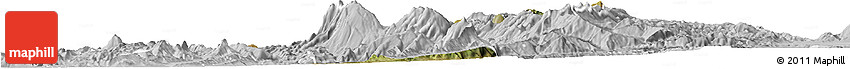 Satellite Horizon Map of Gramsh, lighten, desaturated