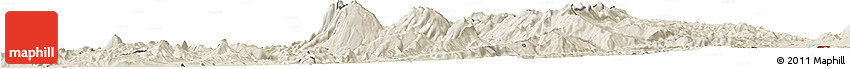 Shaded Relief Horizon Map of Gramsh