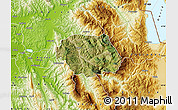 Satellite Map of Gramsh, physical outside