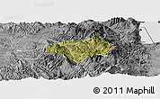 Satellite Panoramic Map of Gramsh, desaturated
