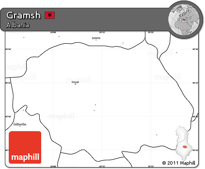 Blank Simple Map of Gramsh