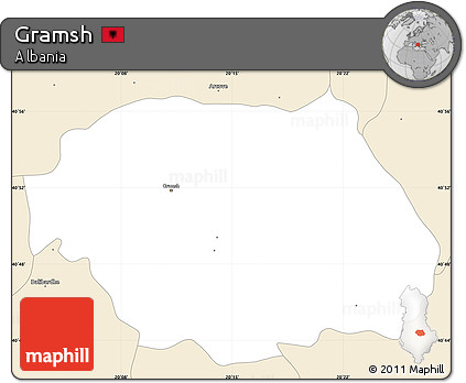 Classic Style Simple Map of Gramsh