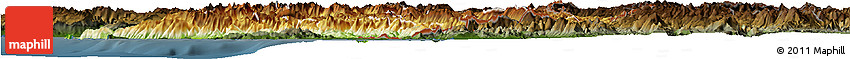 Physical Horizon Map of Albania, darken