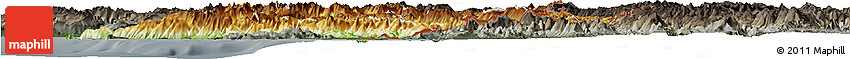 Physical Horizon Map of Albania, darken, semi-desaturated