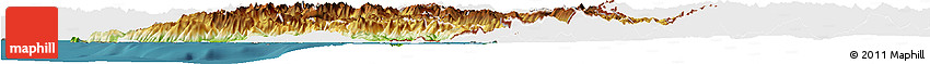 Physical Horizon Map of Albania, single color outside, satellite sea