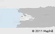 Gray Panoramic Map of Kavajë, single color outside