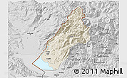 Shaded Relief 3D Map of Koplik, desaturated