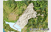 Shaded Relief 3D Map of Koplik, satellite outside