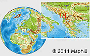 Physical Location Map of Koplik, within the entire country