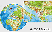 Physical Location Map of Koplik, highlighted country