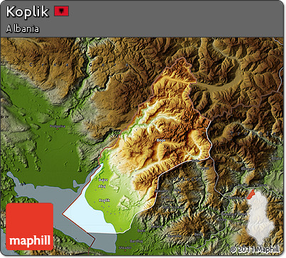 Physical Map of Koplik, darken